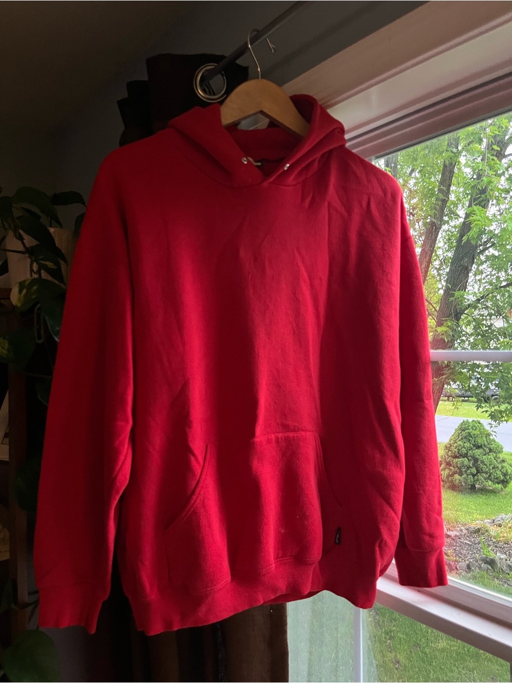 Red Men's Pullover Hoodie - Casual Everyday Sweatshirt